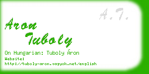 aron tuboly business card
