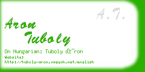 aron tuboly business card